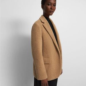 THEORY Faux Fur Boy Teddy Fleece Light Cocoa New With Tags